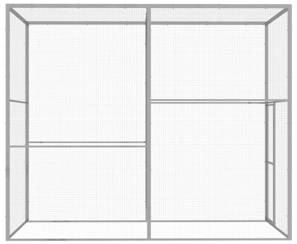 Jaula para gatos 3x1,5x2,5 m aço galvanizado