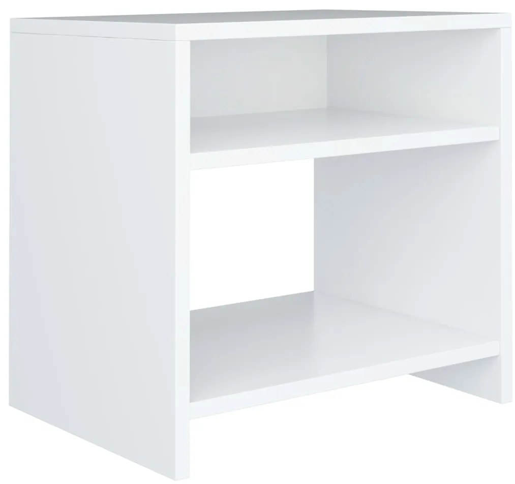 Mesas de cabeceira 2 pcs 40x30x40cm derivados de madeira branco