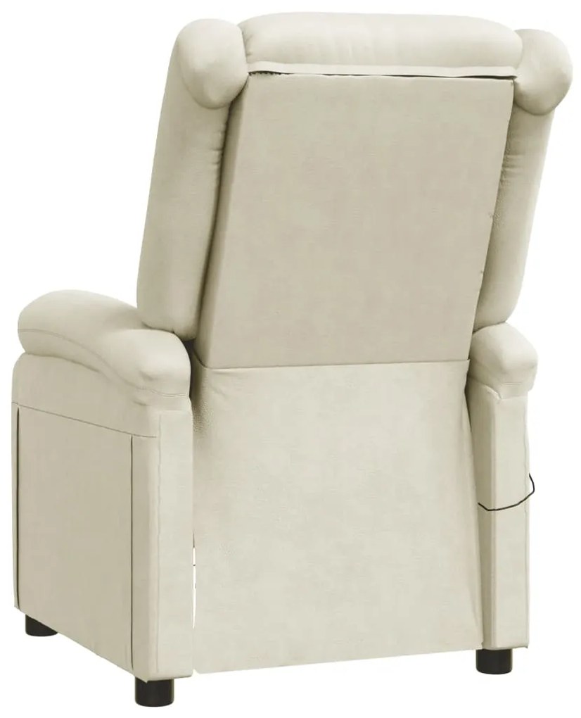 Cadeira de massagens couro artificial cor creme