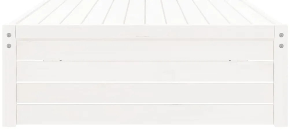 Apoio de pés para jardim 120x80 cm pinho maciço branco