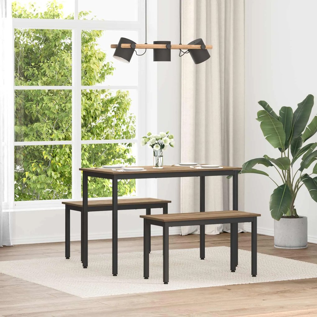 vidaXL banco Carvalho Artesanal 80 x 35 x 45 cm Madeira processada