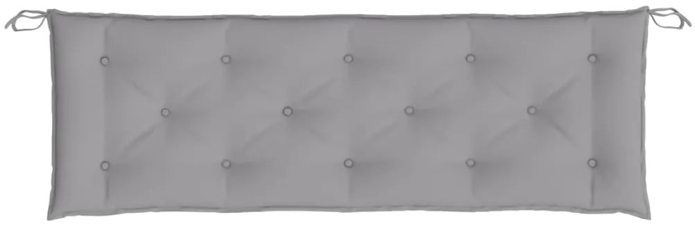 Almofadões banco jardim 2 pcs 150x50x7cm tecido oxford cinzento
