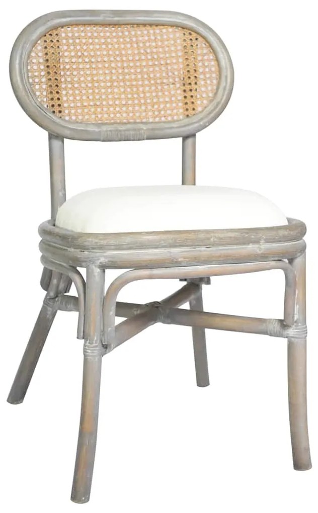 Cadeiras de jantar 2 pcs linho cinzento
