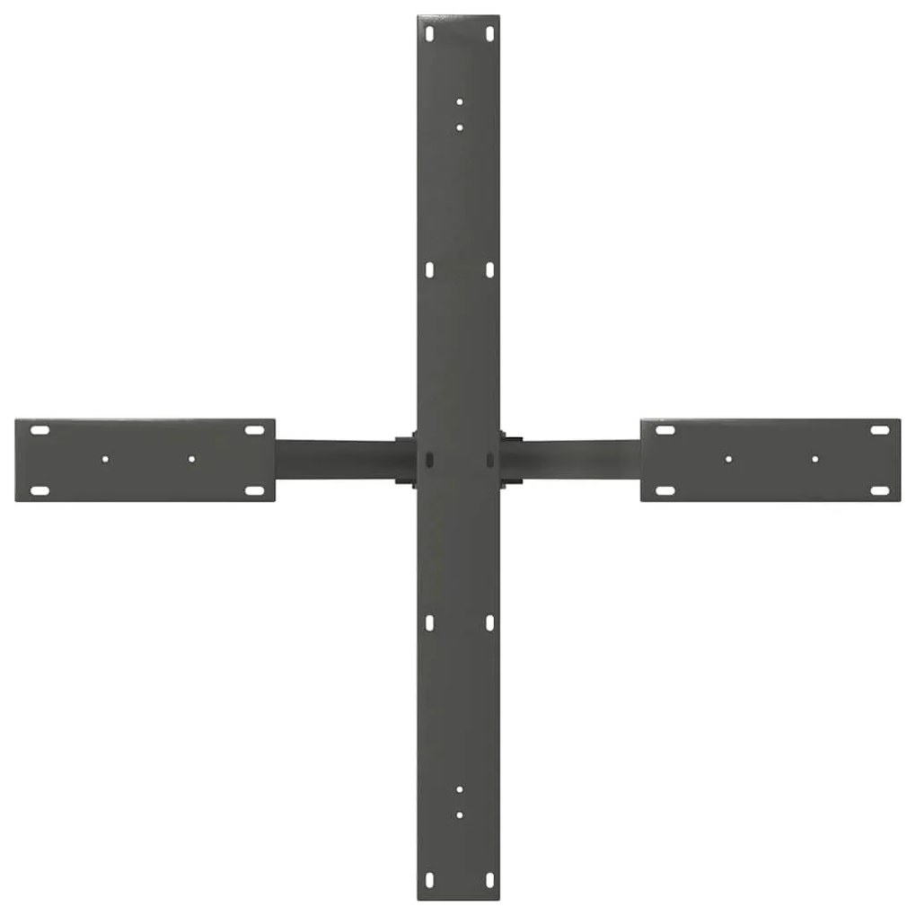 Pé de mesa de jantar em formato de aranha, antracite, 85x85x(72-73) cm