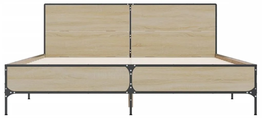 Estrutura de cama 120x190 cm derivados madeira/metal