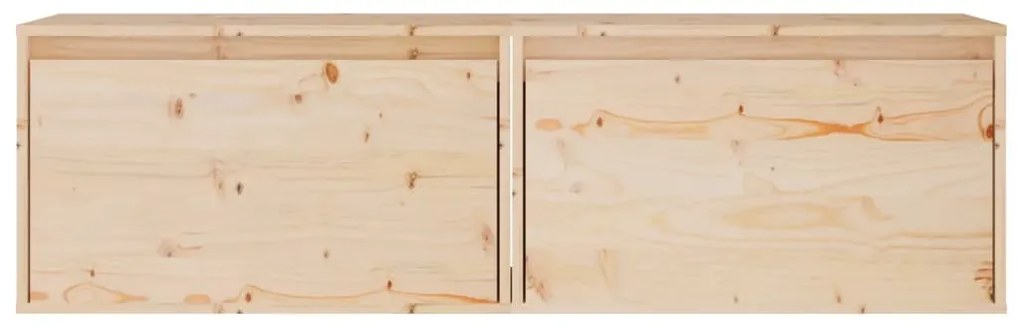 Armários de parede 2 pcs 60x30x35 cm madeira de pinho maciça