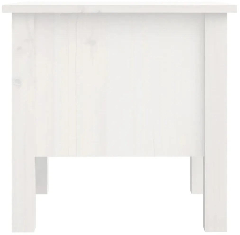 Mesas de apoio 2 pcs 40x40x39 cm madeira de pinho maciça branco