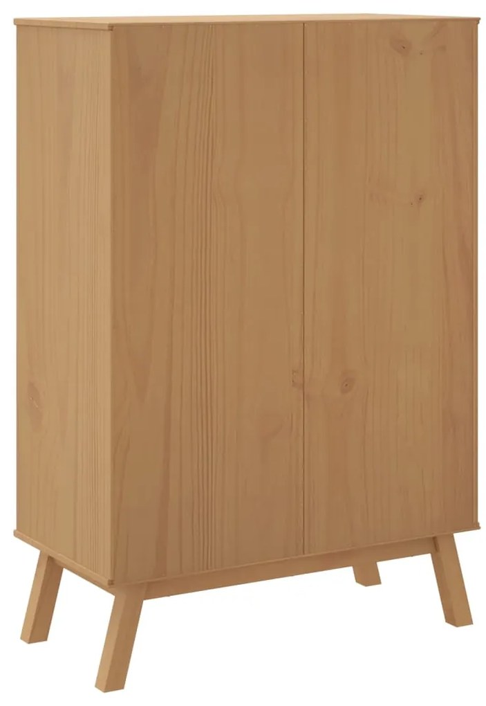 Armário alto OLDEN 85x43x125 cm pinho maciço cinzento/castanho