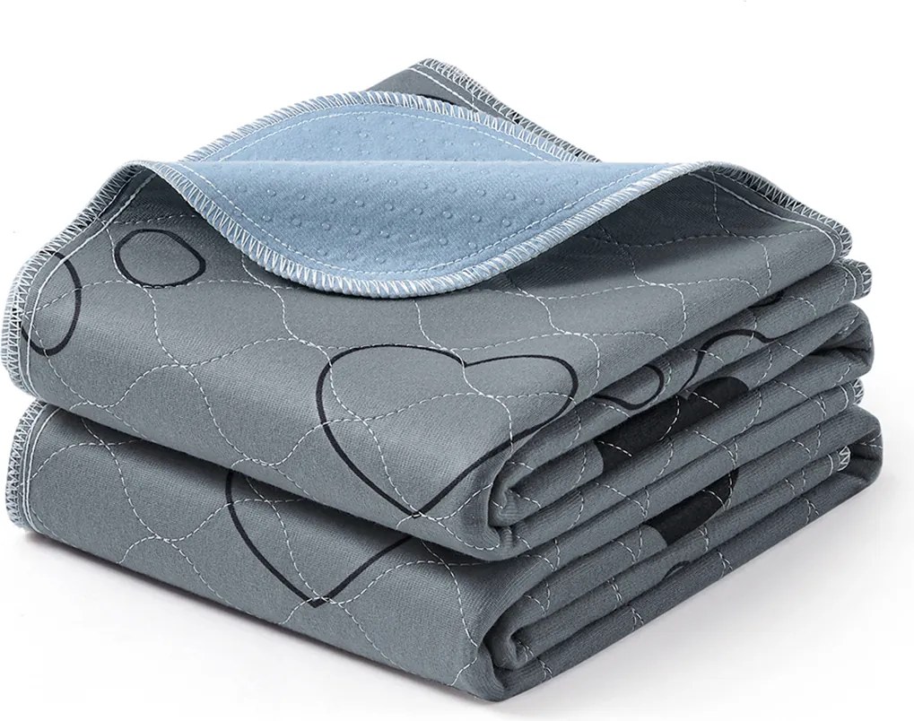 Conjunto de 2 Tapetes laváveis para cães 91 x 86 cm cinzentos
