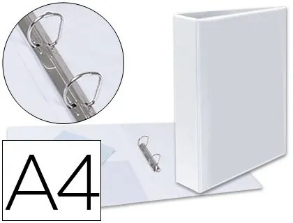 Pasta Canguru Esselte 2 Argolas Mistos de 40mm Din A4 Plástico Branco