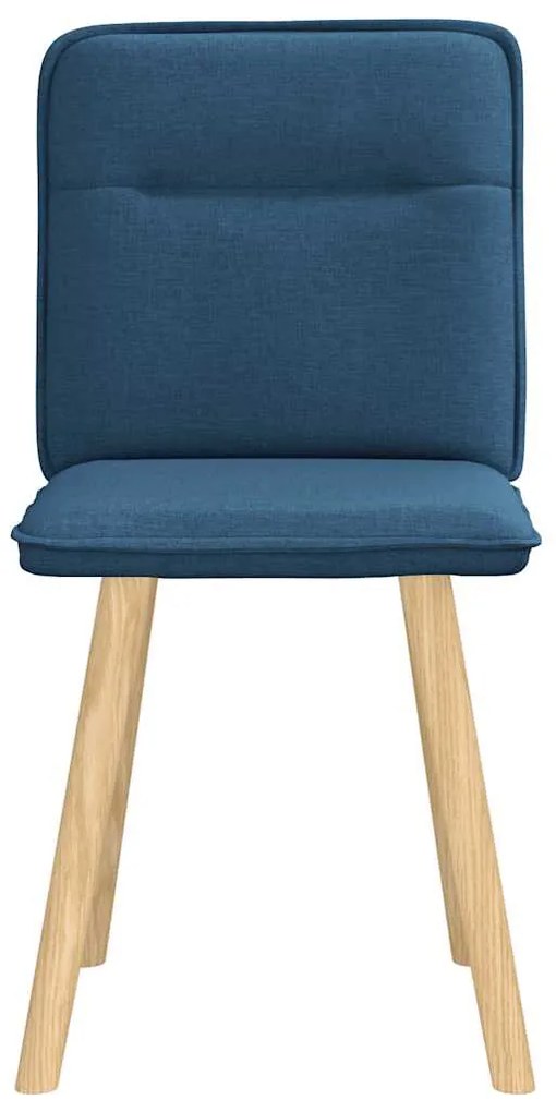 Cadeiras de jantar 2 pcs tecido azul