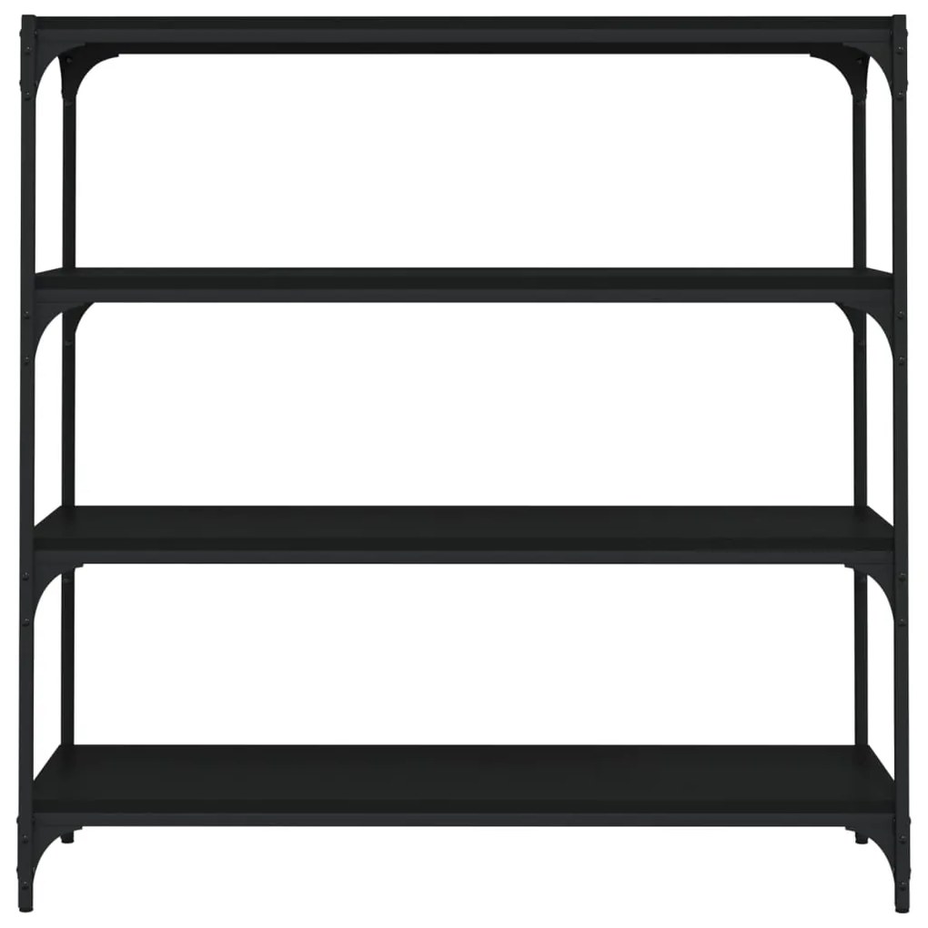 Estante 100x33x100 cm derivados madeira e aço preto