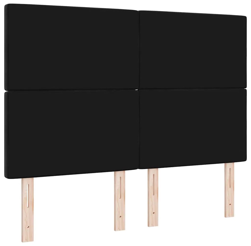 Cabeceira LED preta de 80 cm em veludo