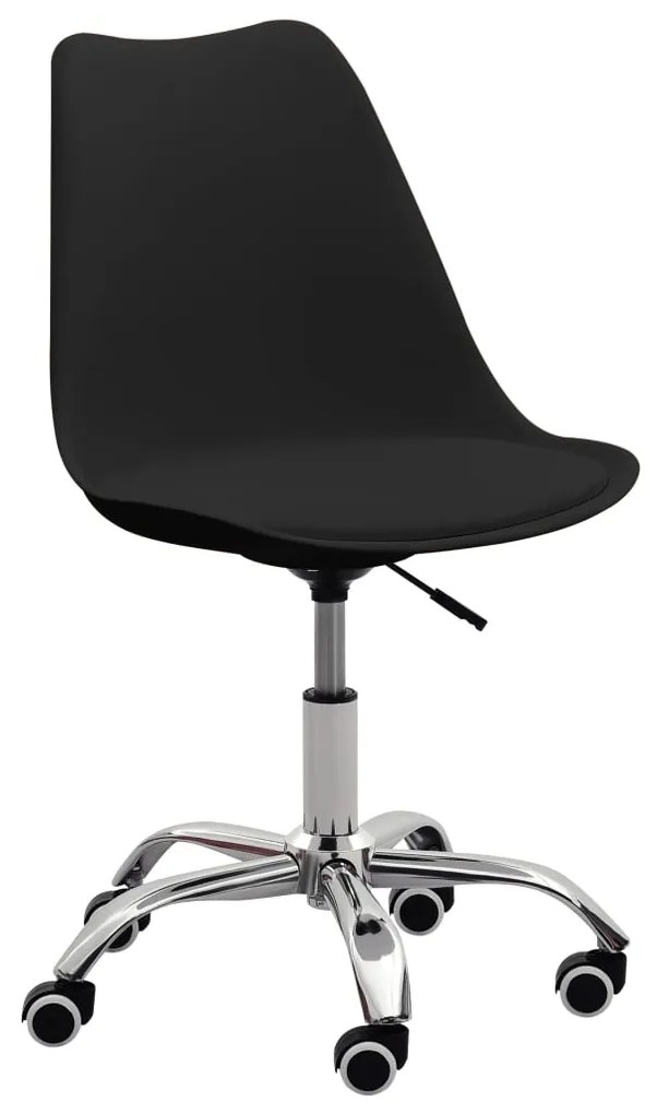 vidaXL Cadeira de escritório couro artificial preto