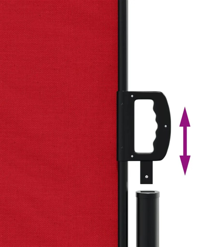 Toldo lateral retrátil 160x1200 cm vermelho