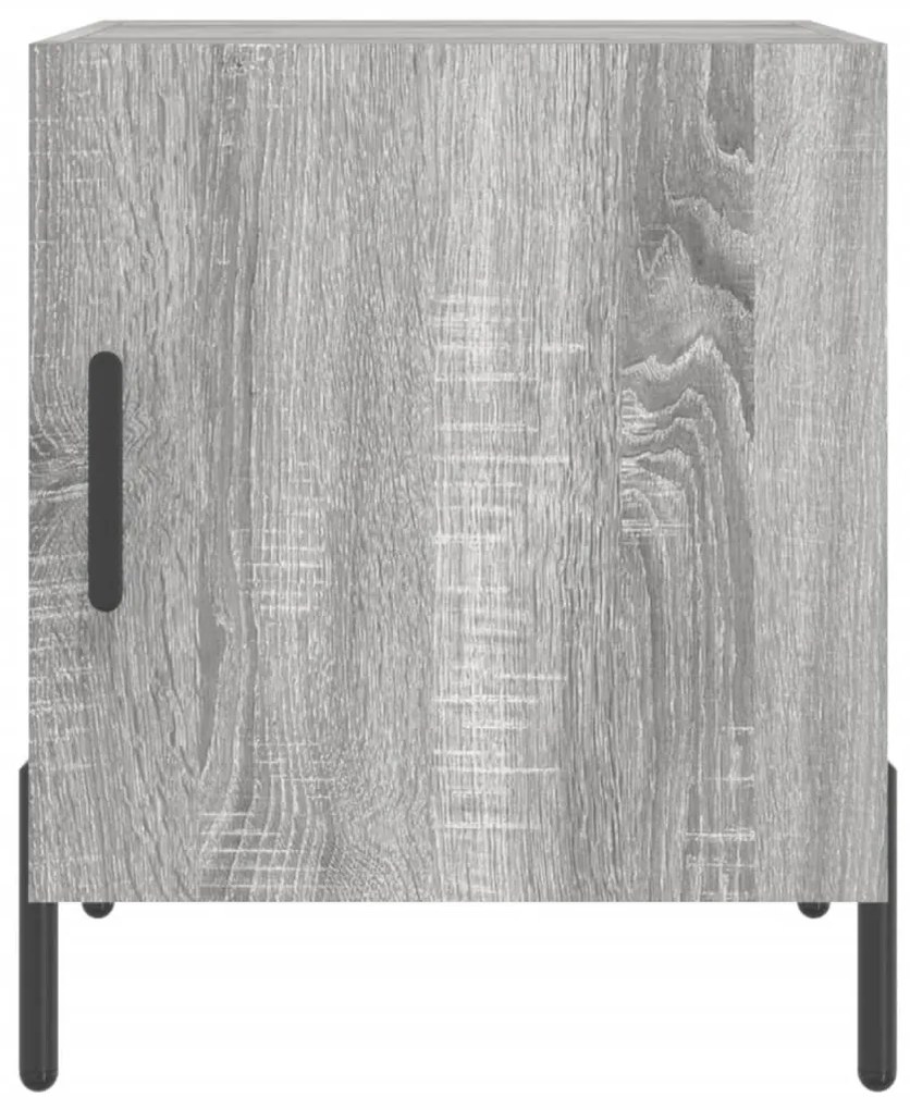 Mesa cabeceira 2pcs 40x40x50 cm madeira processada cinza sonoma