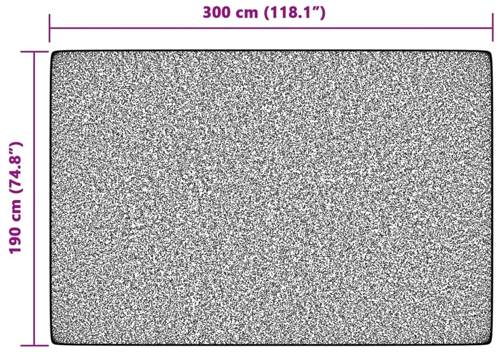 Tapete pelo curto antiderrapante int./ext. 190x300 cm multicor