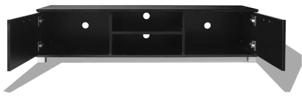 Móvel de TV 140x40,5x35 cm preto brilhante
