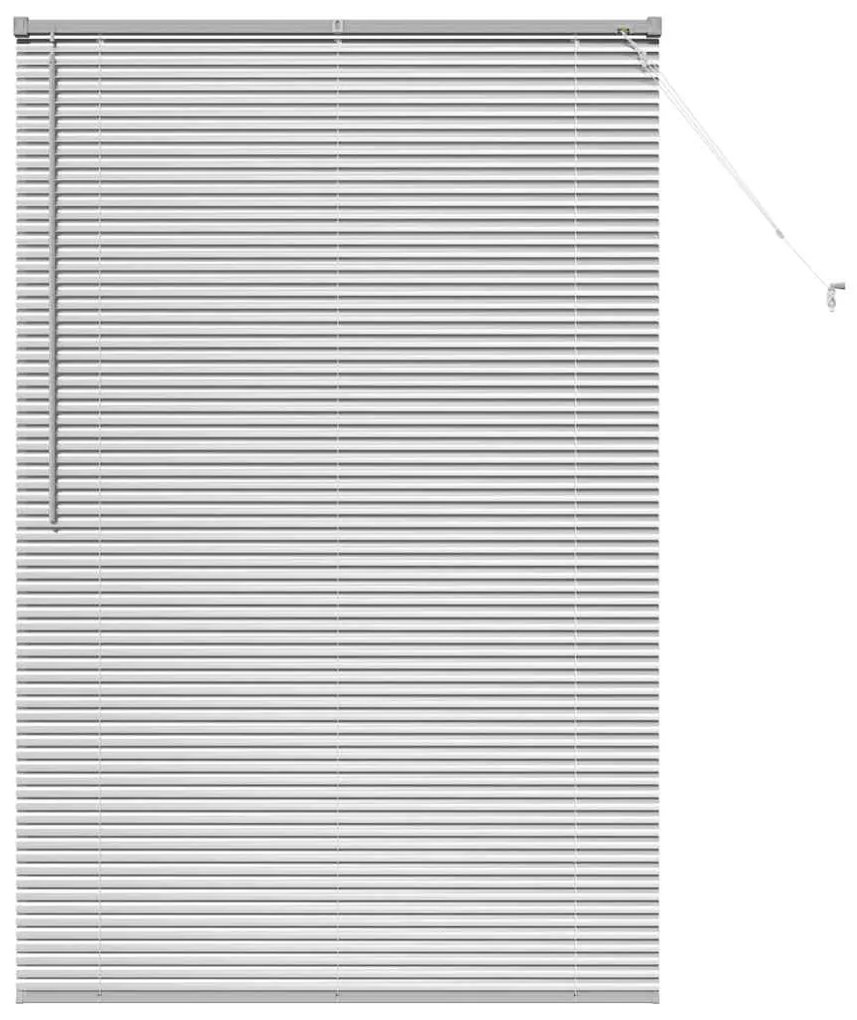 Persiana de Janela com cortinas Outros Manual Prata 80 x 130 cm Alumín