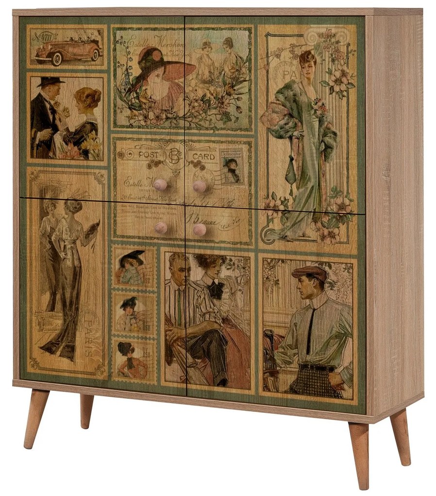 Armário Multiuso Multilux – Carvalho Sonoma – 95x111x36 cm