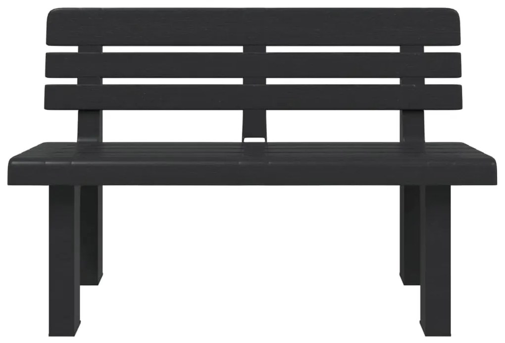 Banco de jardim 110x52x71 cm polipropileno antracite