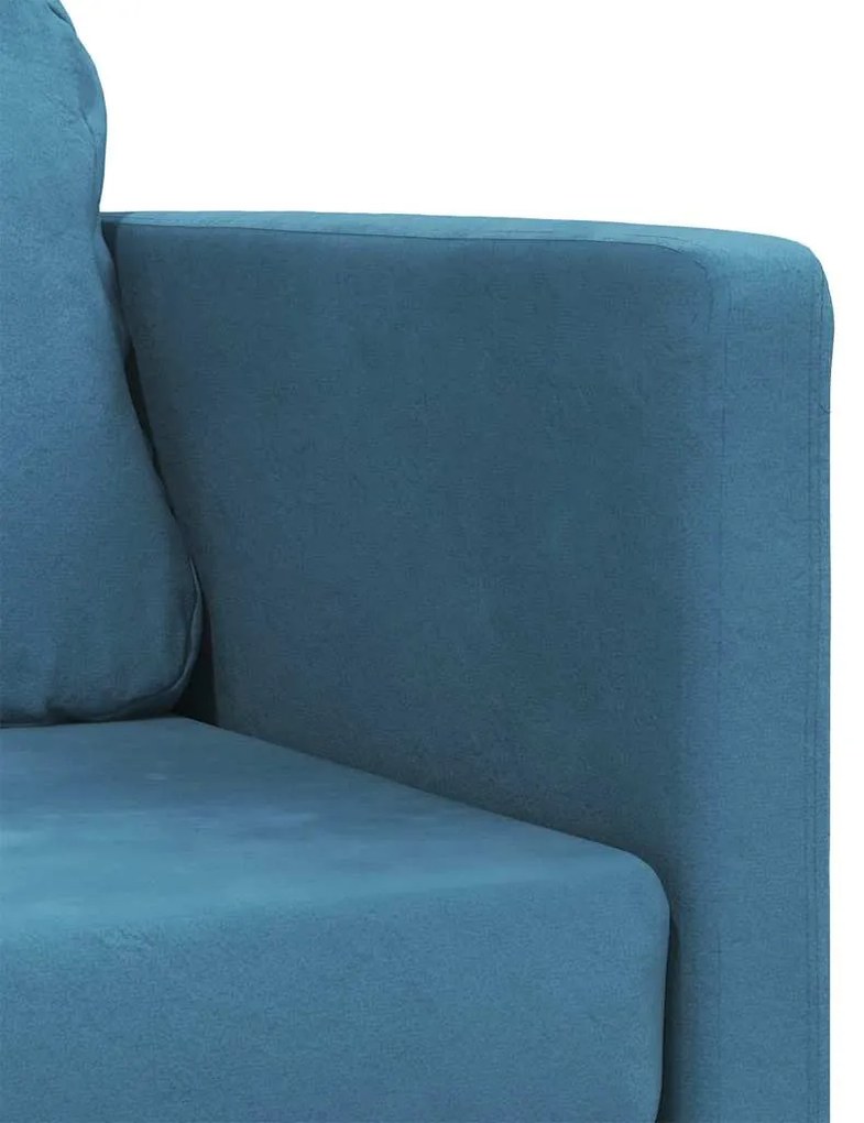 Sofá-cama sem pés 122x204x55 cm veludo azul