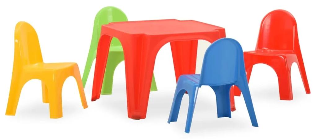 316178 vidaXL Conjunto de mesa e cadeiras de jantar para crianças PP