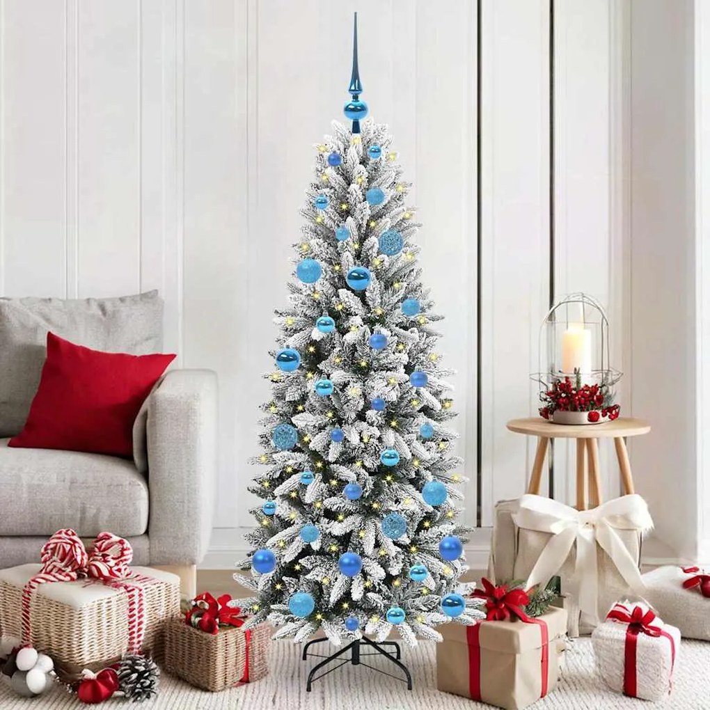 vidaXL Árvore de Natal Artificial com 150 LEDs Branco 150 cm