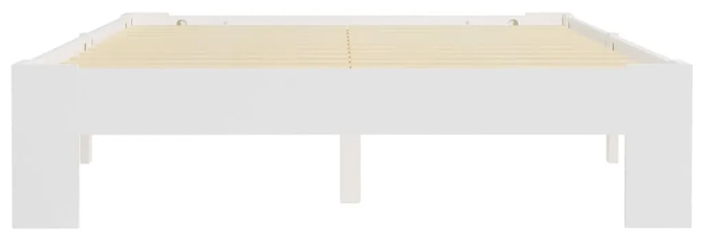 Estrutura de cama 140x200 cm pinho maciço branco