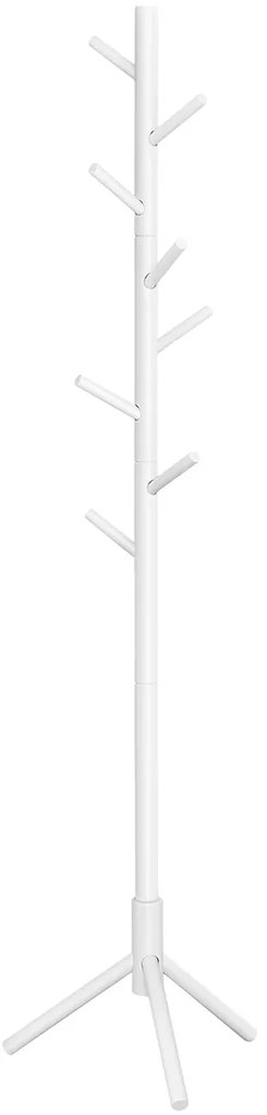 Cabideiro de pé VASAGLE, cabideiro de madeira maciça, cabideiro em formato de árvore com 8 ganchos, 3 opções de altura, para roupas, chapéus, bolsas, para sala de estar, quarto, escritório doméstico, branco RCR04WT