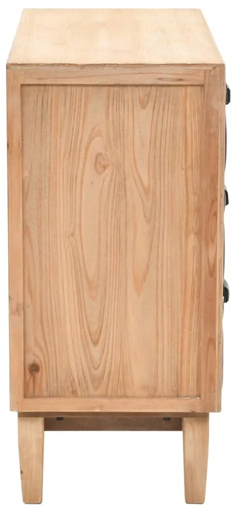 Armário com gavetas madeira de abeto maciça 80x36x75 cm