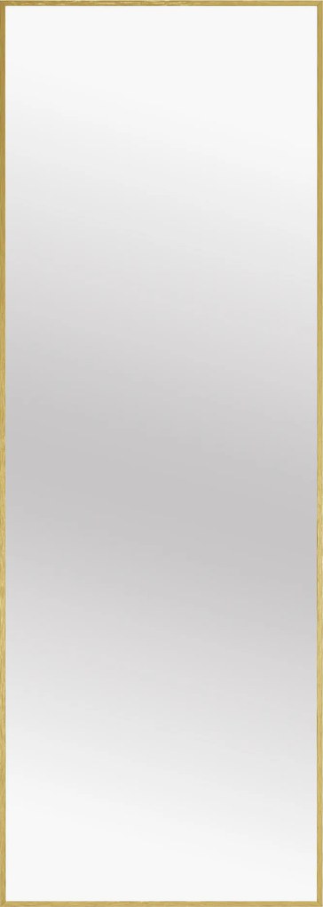 Espelho de corpo inteiro 160 x 50 cm, de pé, inquebrável, com moldura de alumínio dourado