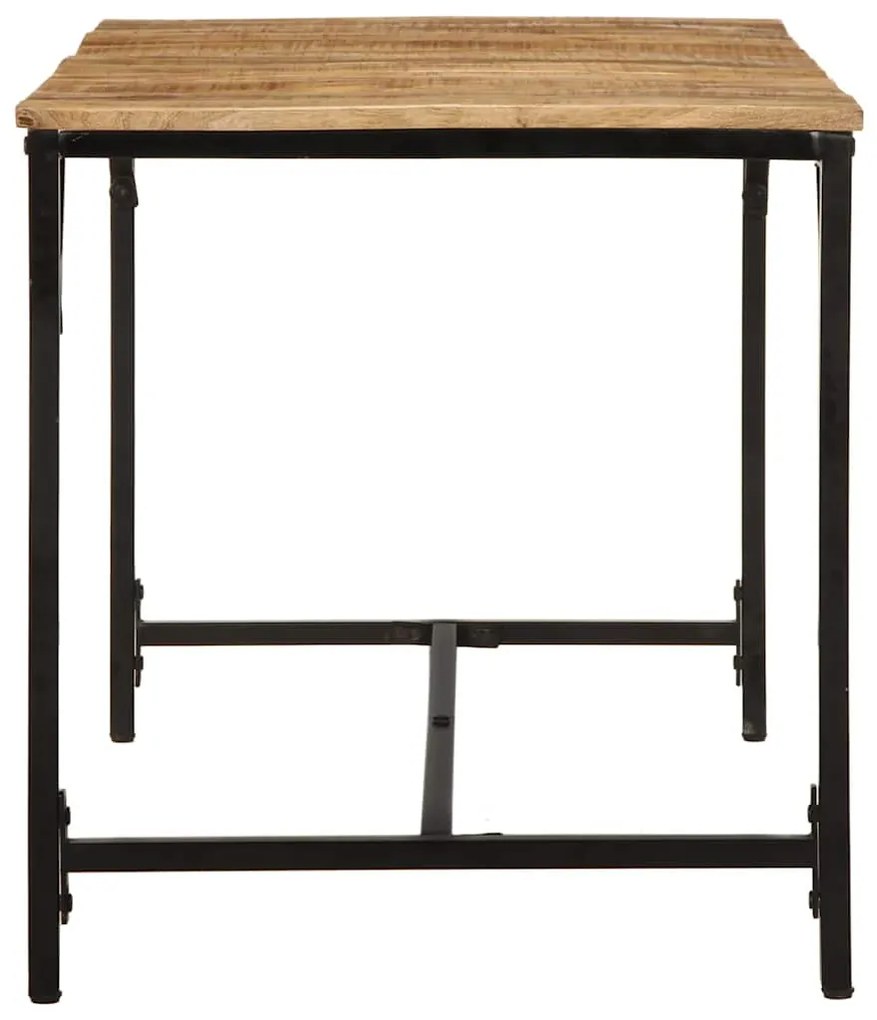 Mesa de jantar 140x70x75 cm madeira de mangueira maciça áspera