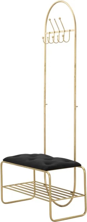 BANCO COM CABIDES 80X38,5X180 CM DOURADO E PRETO