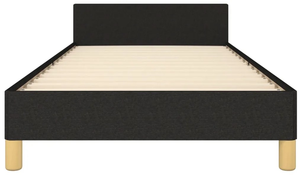 Estrutura de cama sem colchão 90x200 cm tecido preto
