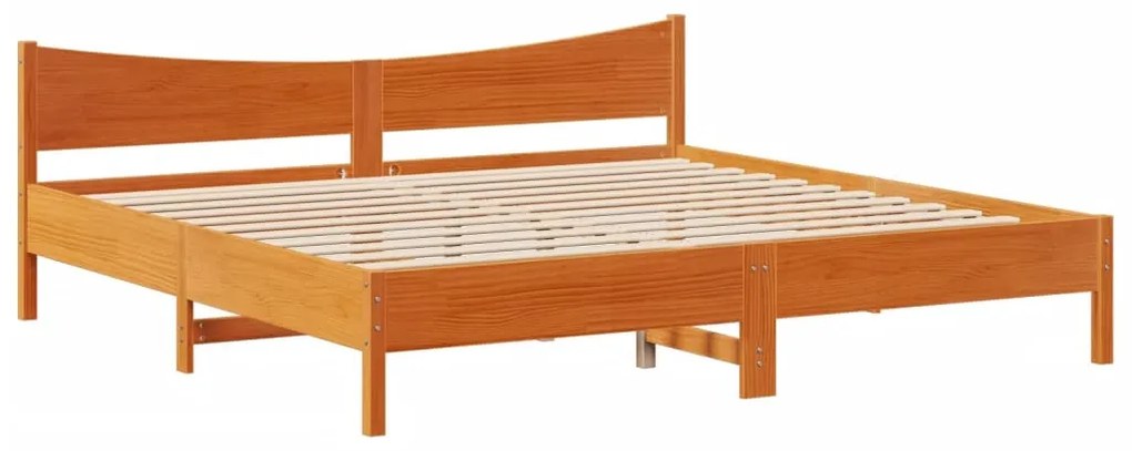 Estrutura de cama c/ gavetas 180x200 cm pinho castanho cera