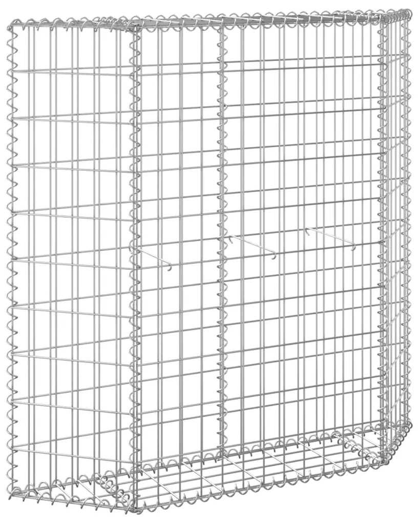 Canteiro elevado/cesto gabião trapézio 100x20x100cm aço galvan.