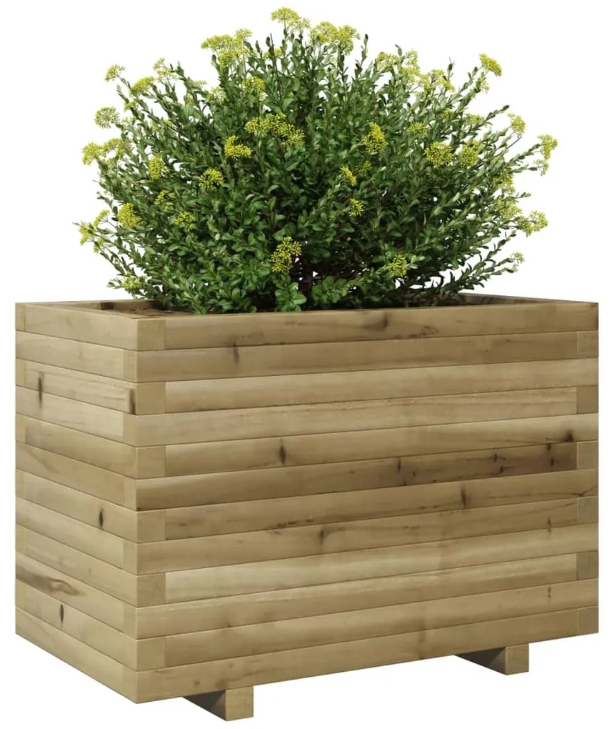 Vaso/floreira de jardim 70x40x49,5 cm madeira pinho impregnada