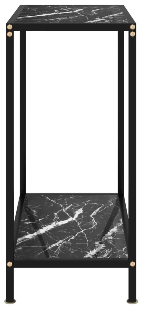 Mesa consola 60x35x75 cm vidro temperado preto