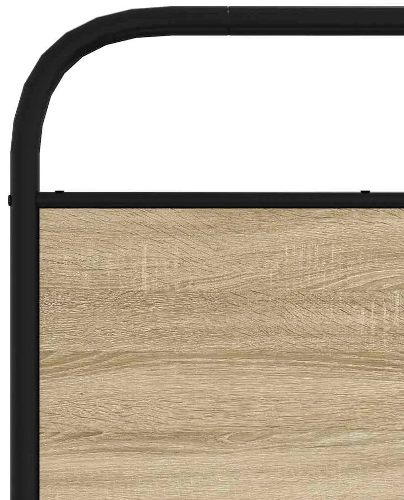 Cabeceira de cama 80 cm derivados madeira/aço carvalho sonoma