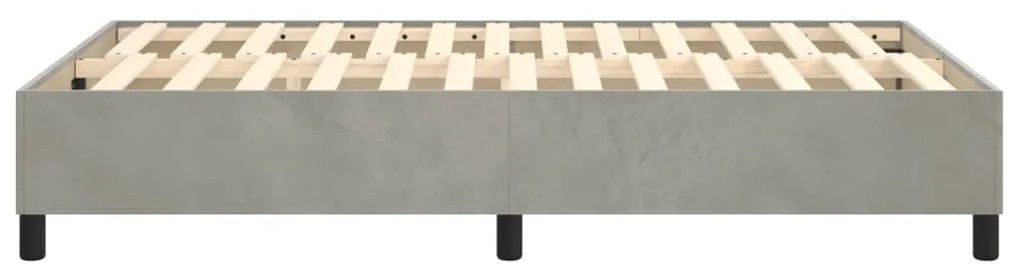Estrutura de cama sem colchão 120x200 cm veludo cinzento-claro