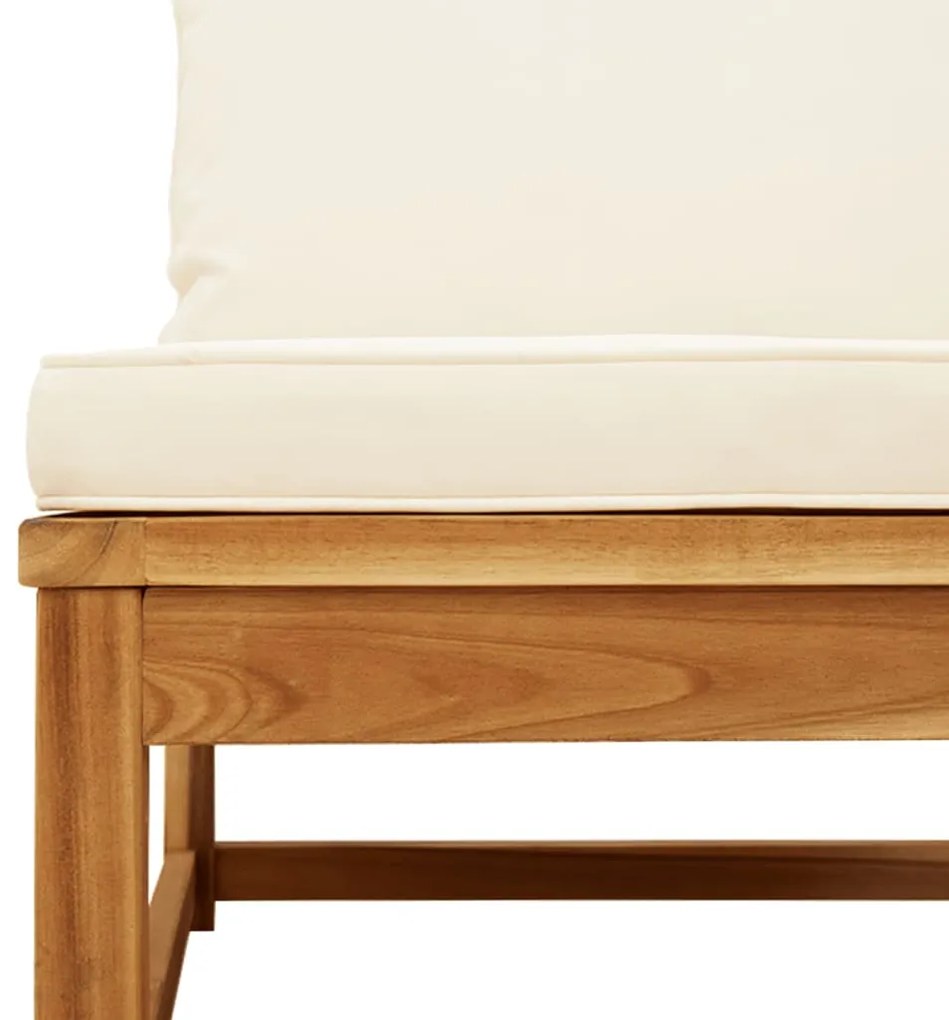 3 pcs conjunto lounge de jardim c/ almofadões acácia maciça