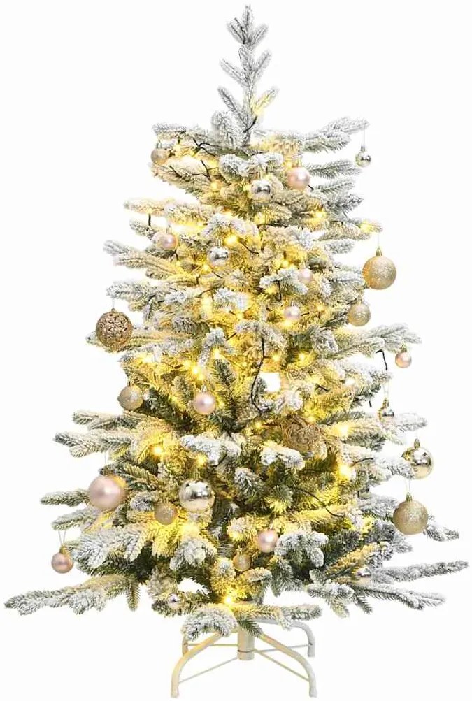 vidaXL Árvore Natal artificial articulada c/ 150 luzes LED+bolas 150cm