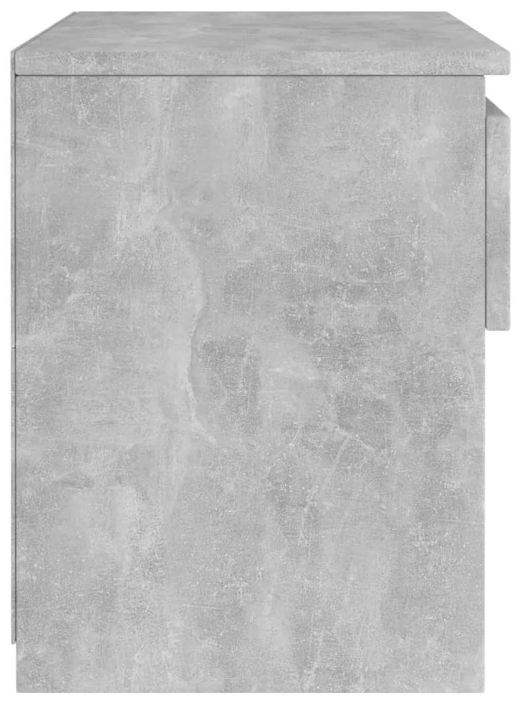 Mesas de cabeceira 2 pcs 40x30x39 cm contrapl. cinzento cimento