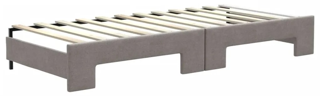 Sofá-cama c/ gavetão/gavetas 80x200 cm tecido cinza-acastanhado