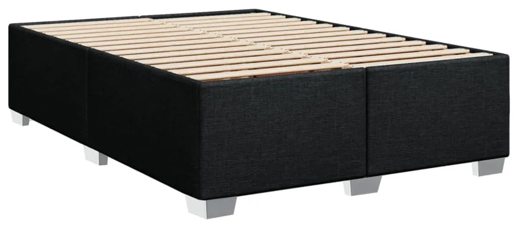 Estrutura de cama sem colchão 160x200 cm tecido preto