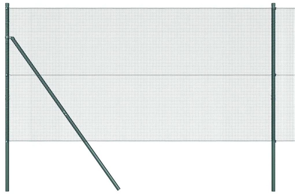 Cerca de Arame Soldado com 13 Postes Verde 1.2x25 m Aço