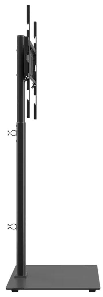 Suporte de canto para TV 32-65 polegadas c/ 1 prateleira preto