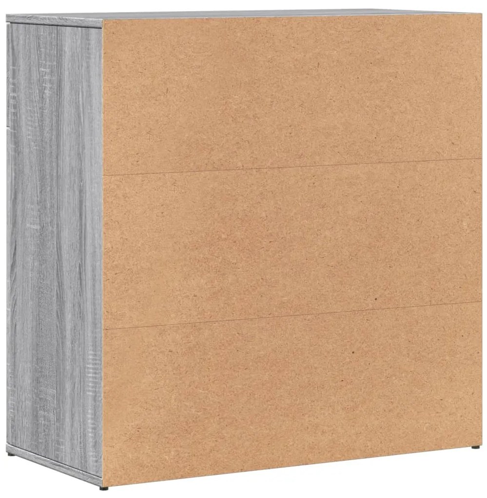 Aparadores 2 pcs 79x38x80 cm derivados madeira cinzento sonoma