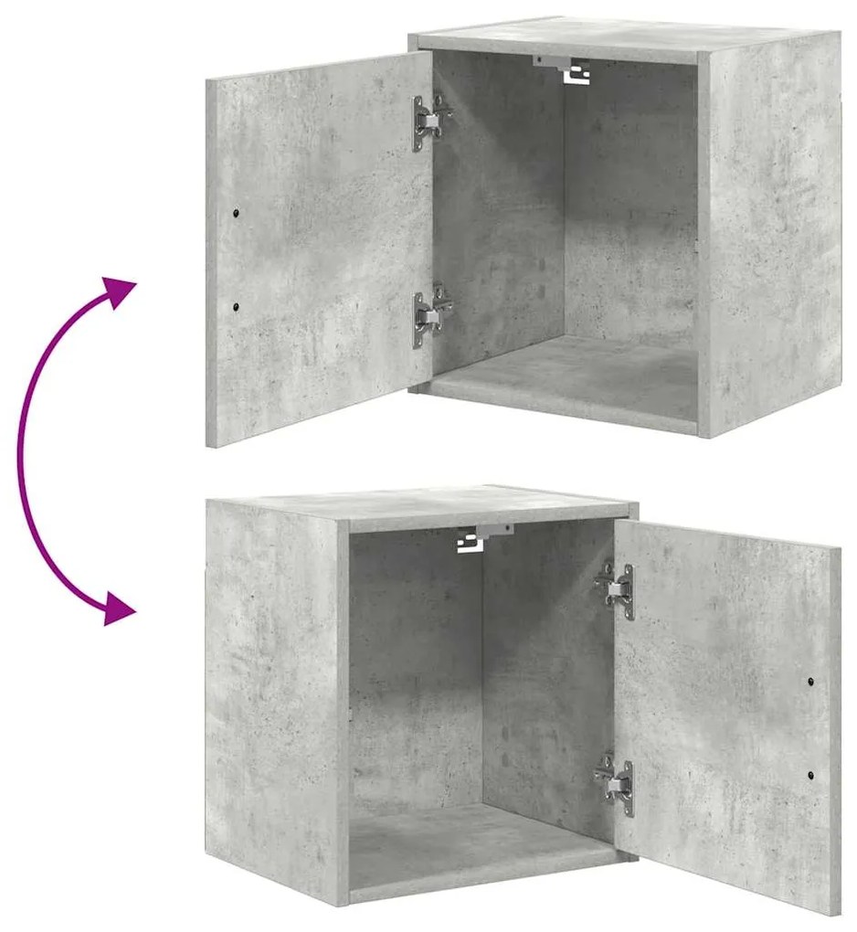 Armário de parede garagem concreto cinza madeira engenheirada